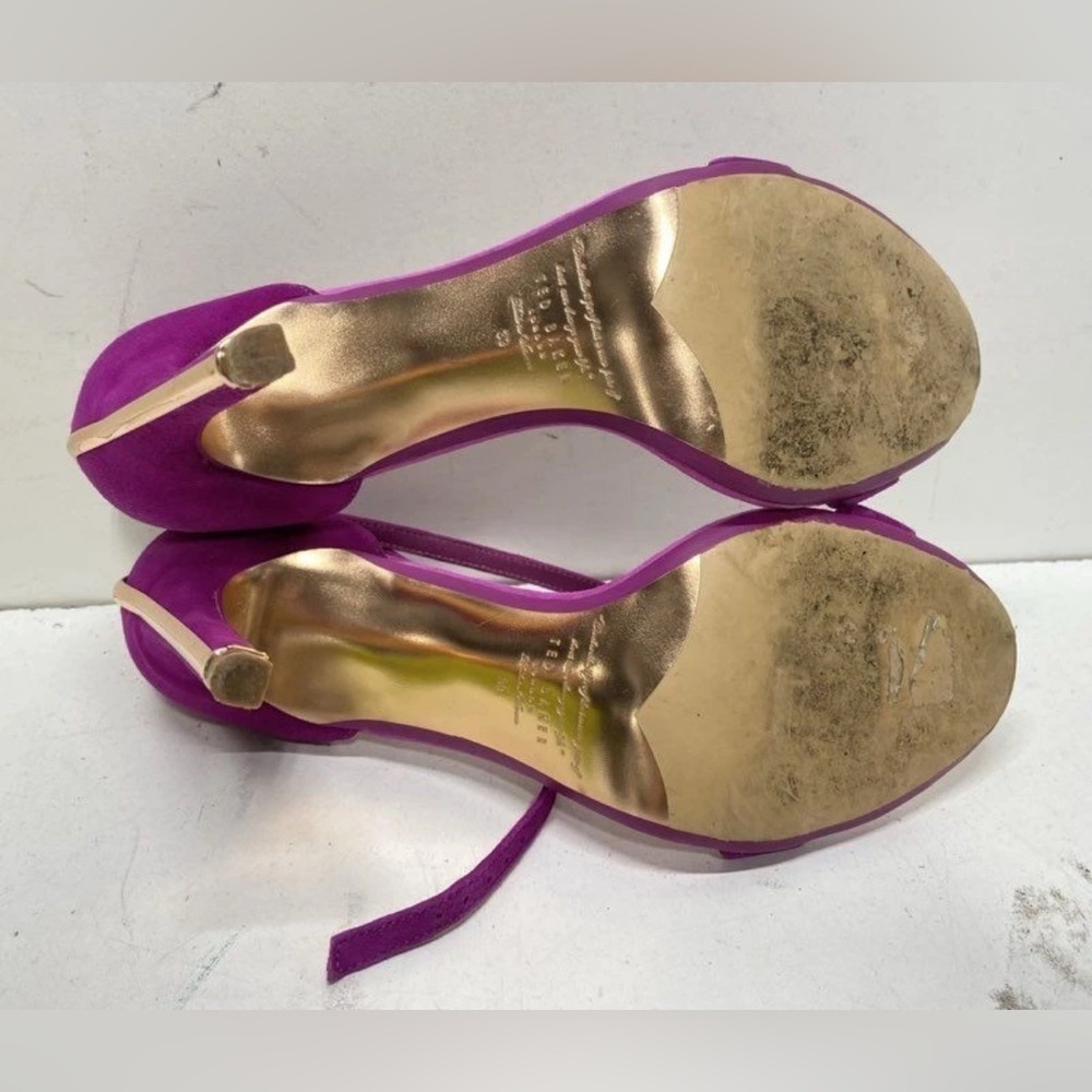 Ted Baker Women's Fuchsia Microbel Suede High Heel Sandals Size 8.5 in Box - Picture 6 of 6